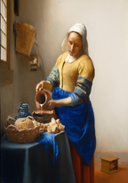 The Milkmaid – Johannes Vermeer Poster | Dutch Golden Age Figurative Art Print