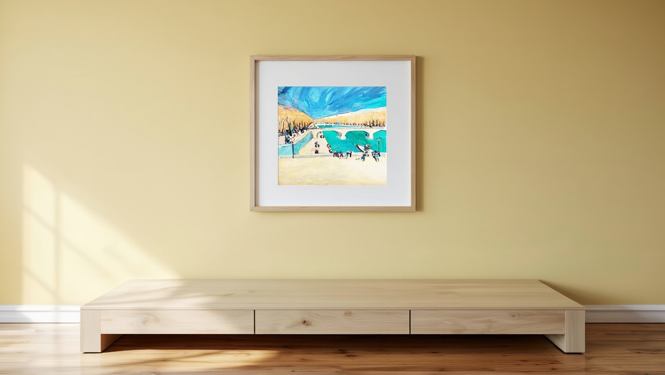 Efterår i Paris 'At The Strand Of The River Seine'