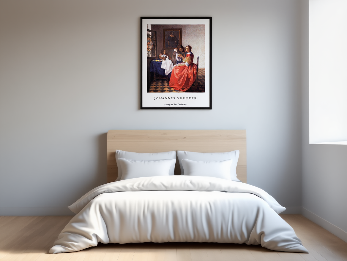 Johannes Vermeer – A Lady and Two Gentlemen - Iconic Dutch Golden Age Art Print