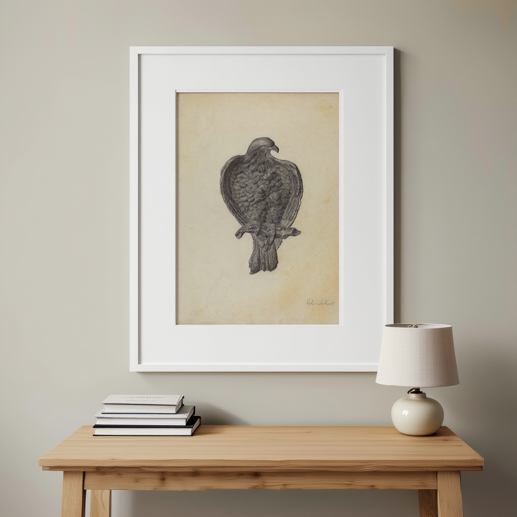 Head in Profile Ink Drawing – Minimalist Vintage Portrait Print | Elegant Line Art Wall Decor