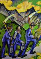 Life on the Alpine Pasture – Ernst Ludwig Kirchner Poster | Expressionist Landscape & Rural Life Art Print - Hakyarts