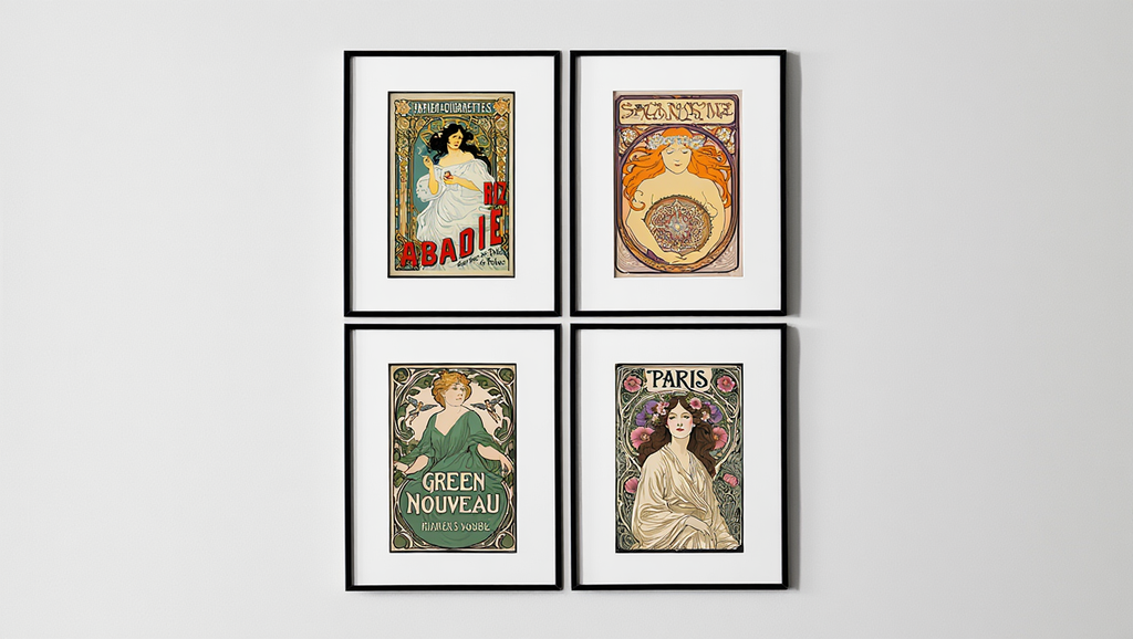 Alphonse Mucha Art Nouveau  – 4 Prints
