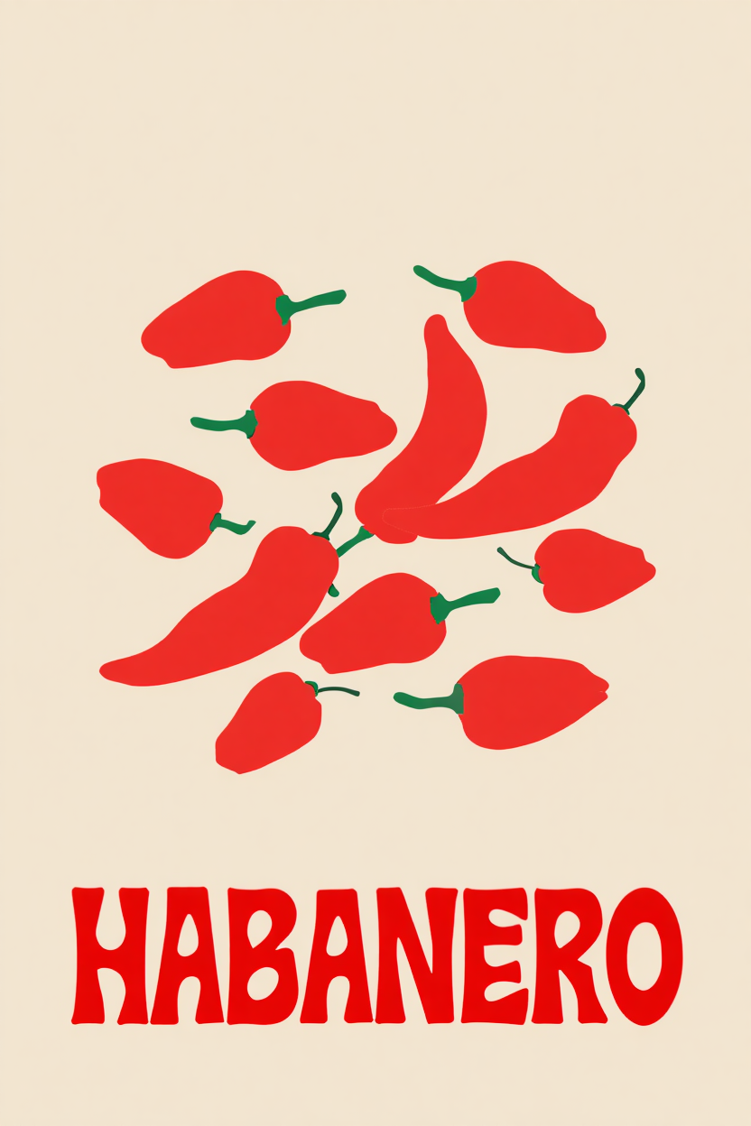 Modern Red Pepper Posters – Minimalist Kitchen Decor