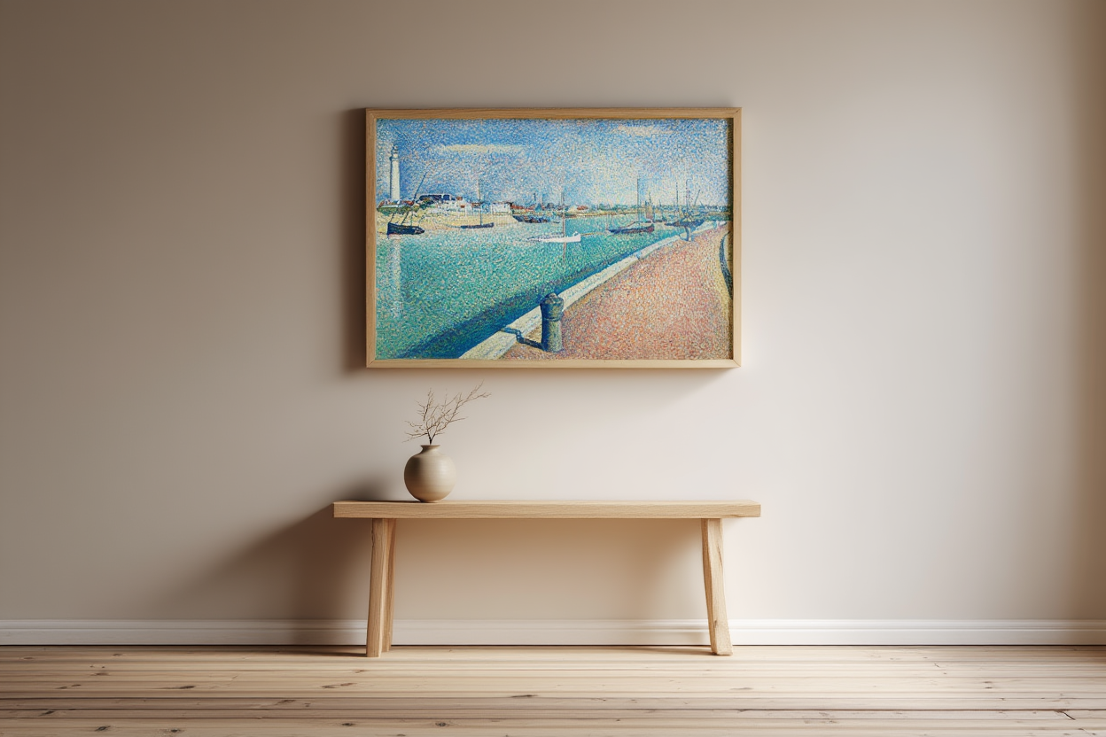 Georges Seurat – The Channel of Gravelines, Petit-Fort-Philippe Print (1890) – Vintage French Art Poster