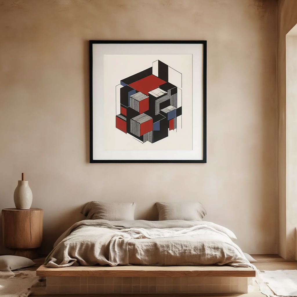 Modernist Balance – Bauhaus-Inspired Wall Art