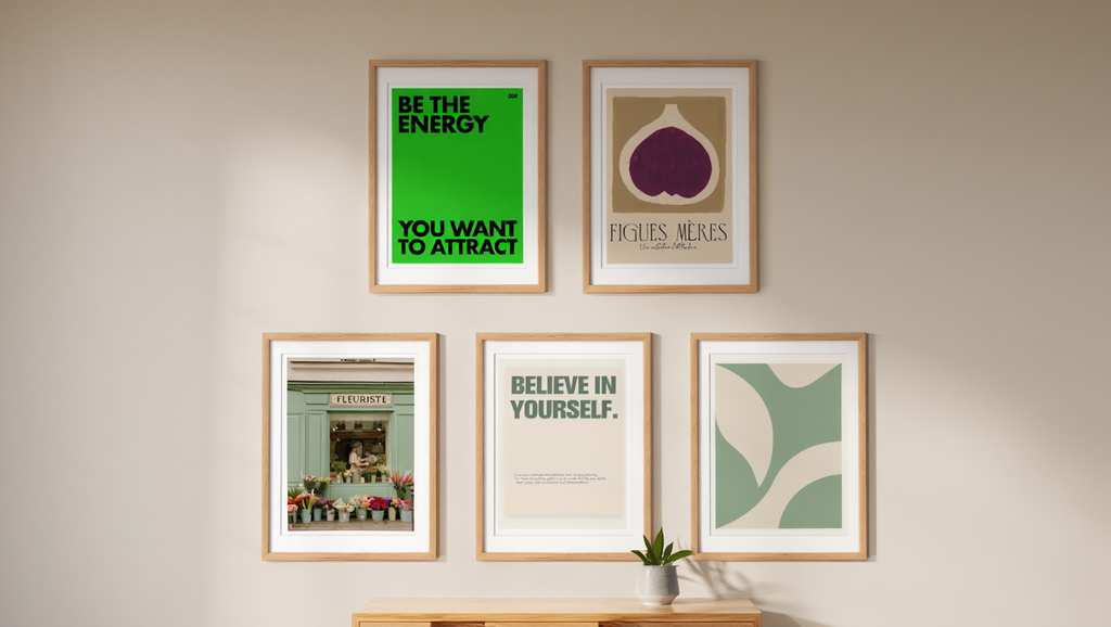 Geometric Abstract Positivity – Green Tones