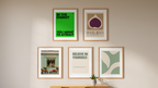 Geometric Abstract Positivity – Green Tones - Hakyarts