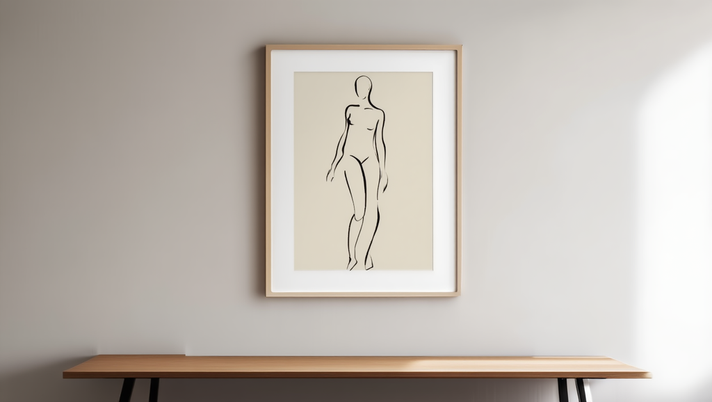 Line Art Feminine Woman Body – Minimalist Wall Art Poster
