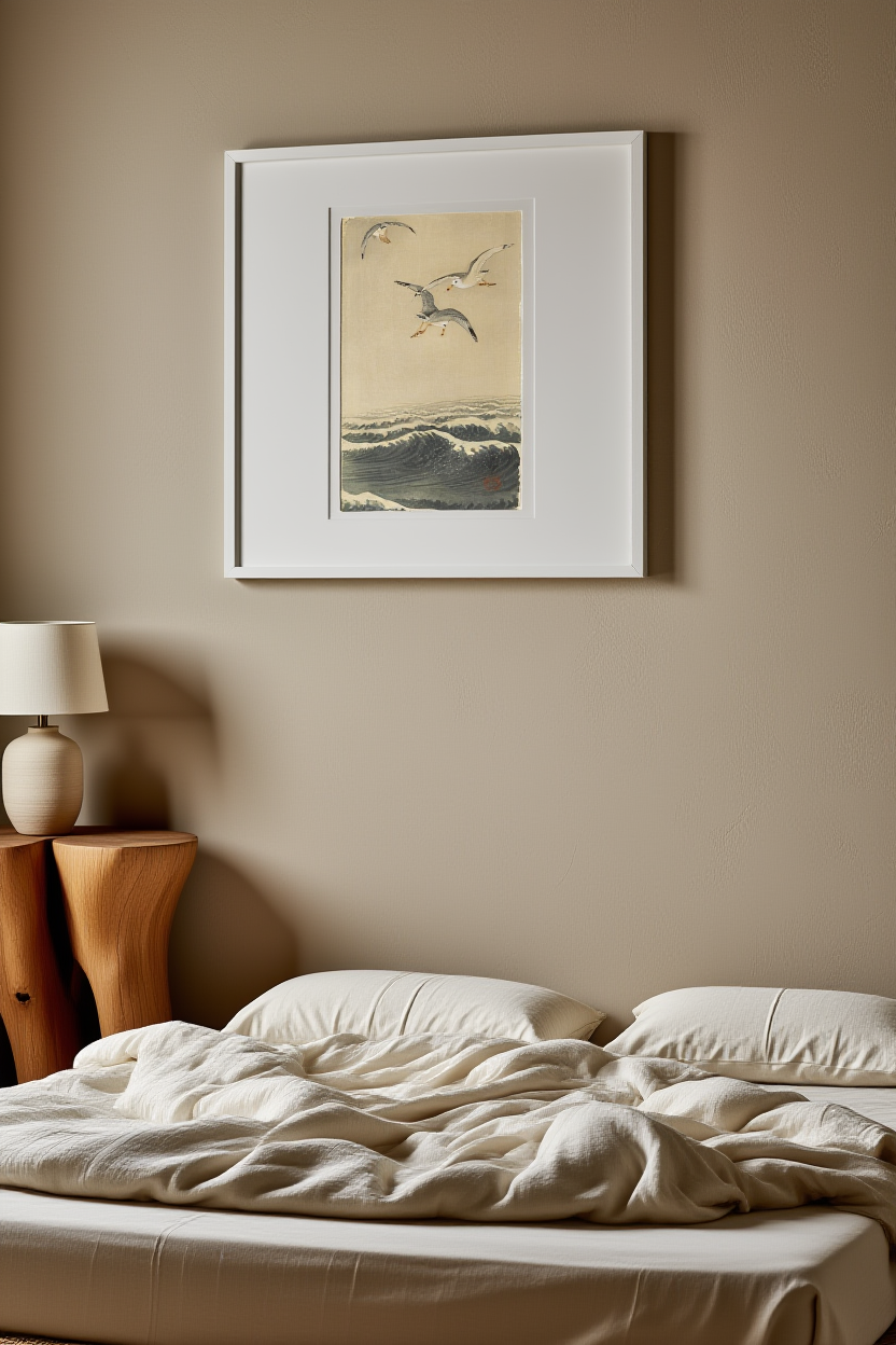 Ohara Koson - Seagulls Over The Waves Poster