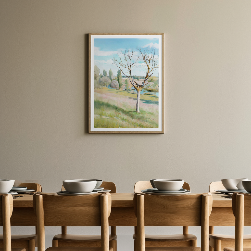 Franskt landskap (1880) by Ivar Nyberg – Vintage French Landscape Art Print