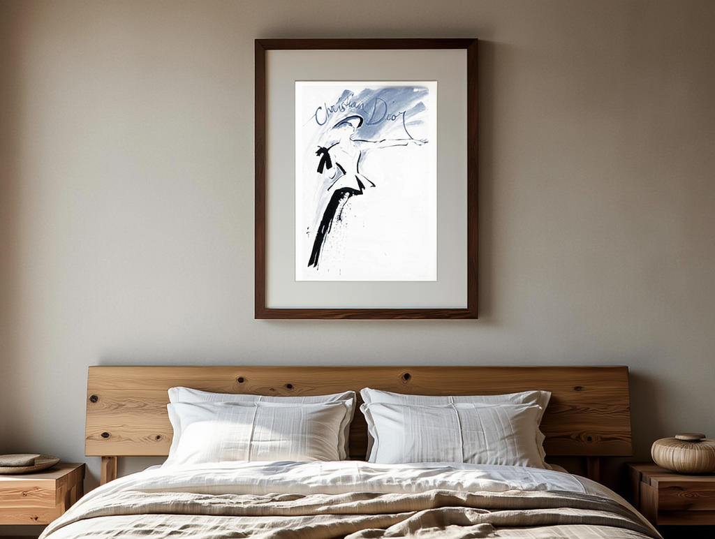 Vintage Christian Dior Illustration Poster – René Gruau Artwork