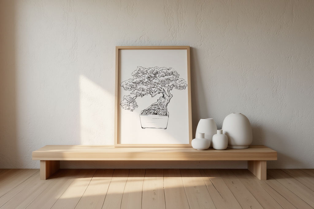 Line Art Trees Poster