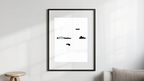 Sydney City Map Poster – Black and White Minimalist Wall Art Print