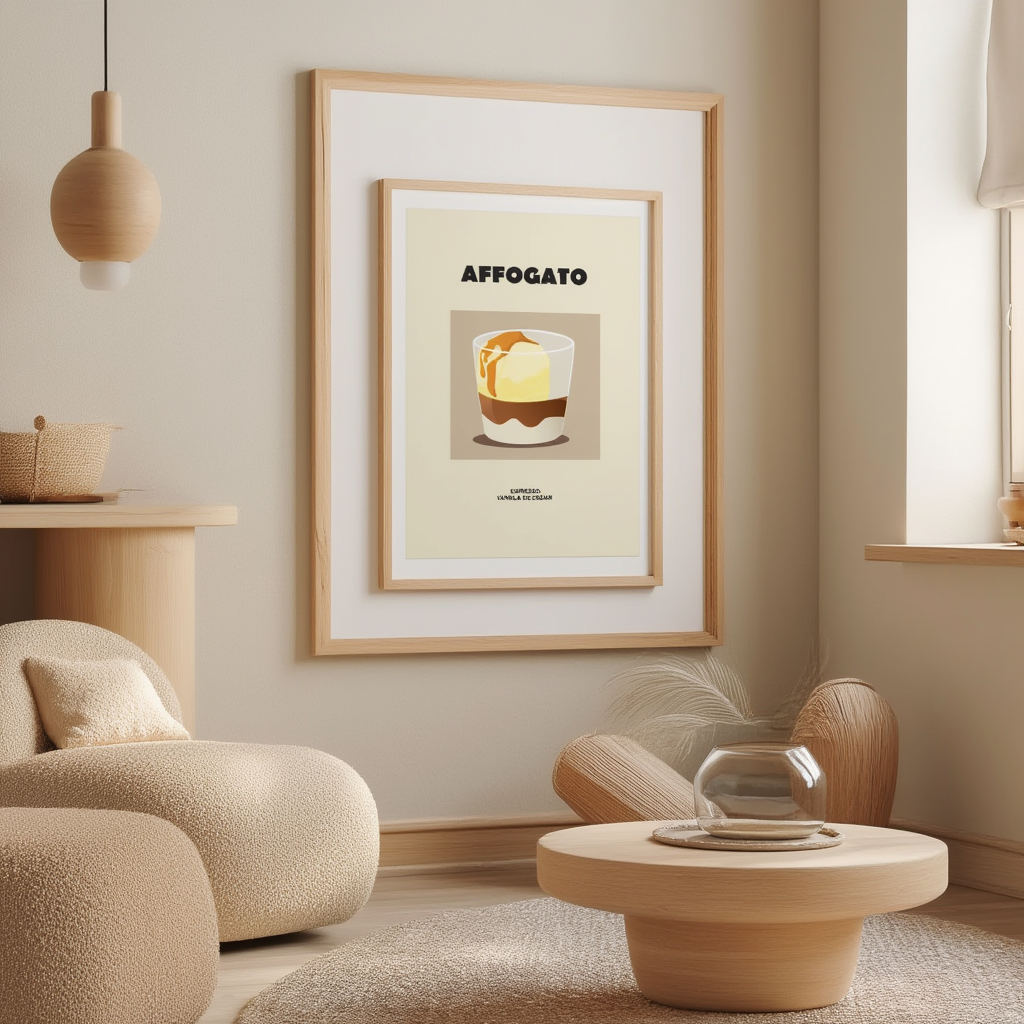 Affogato – Contemporary Coffee Dessert Wall Art Poster