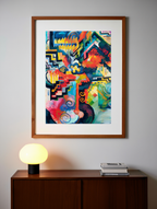 Colored Composition “Hommage to Johann Sebastian Bach” by August Macke – Expressionist Art Print