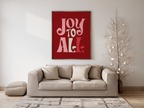 Joy To All – Red Christmas Poster - Hakyarts