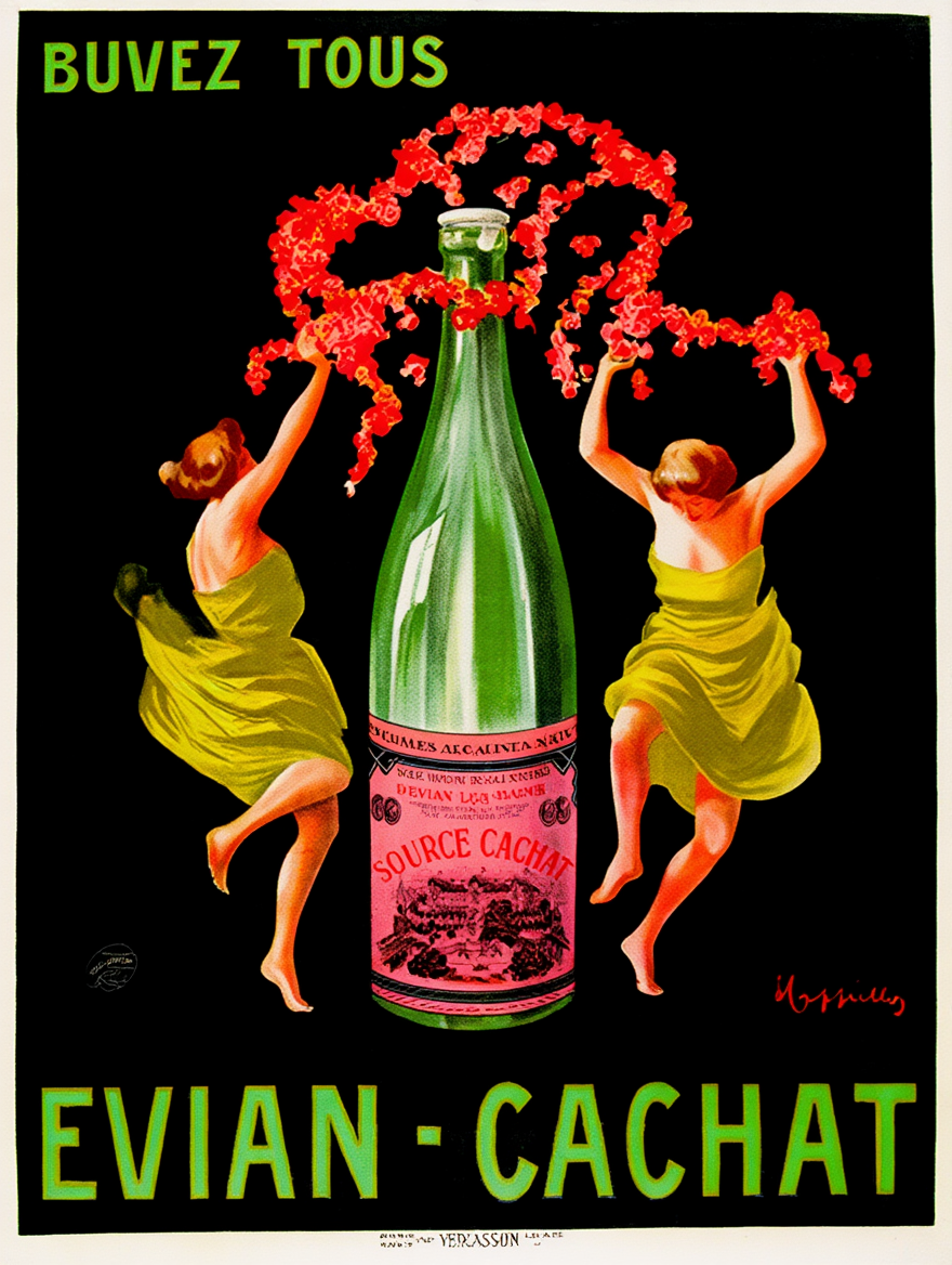Leonetto Cappiello  - Buvez tous Evian-Cachat Poster