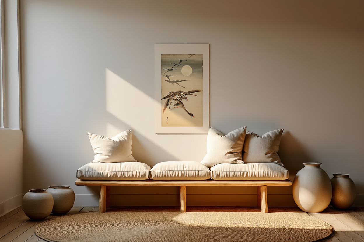 Ohara Koson - Eight-White Fronted Geese in Flight Poster