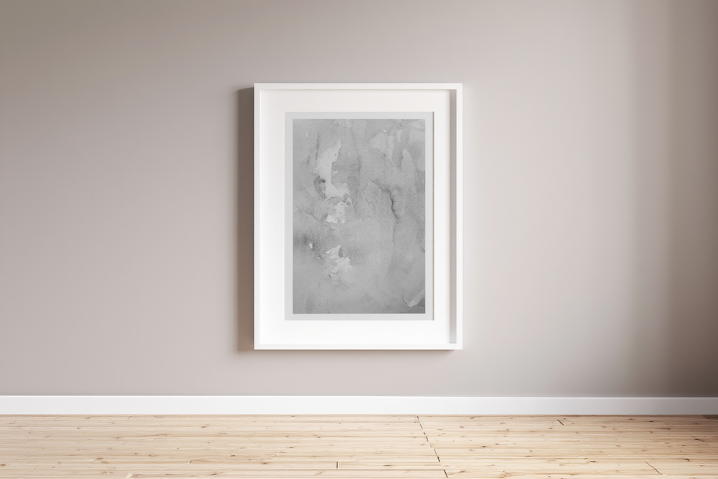 Grey Fumes – Watercolor Strokes Art Poster