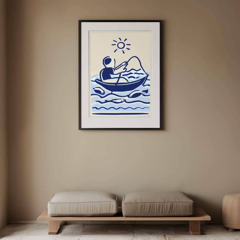 Cycladic Blue – Mediterranean Architectural Illustration