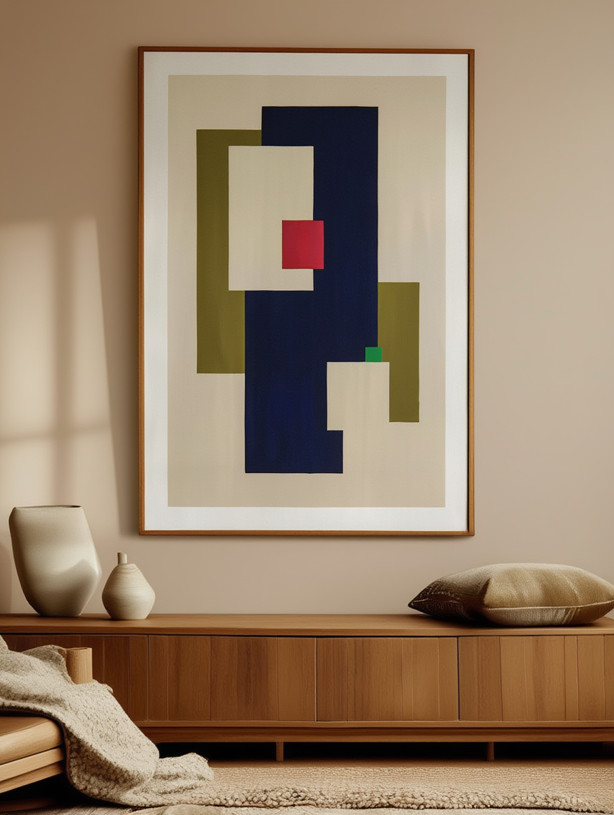 Flächenspannung (1925) by Willi Baumeister – Abstract Modern Art Print