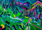 Sertig Valley Landscape – Ernst Ludwig Kirchner Poster | Expressionist Alpine Landscape Art Print - Hakyarts