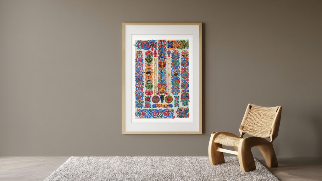 Polychrome Ornament Pl. 52 "Renaissance" by Auguste Racinet – Vintage French Decorative Art Print