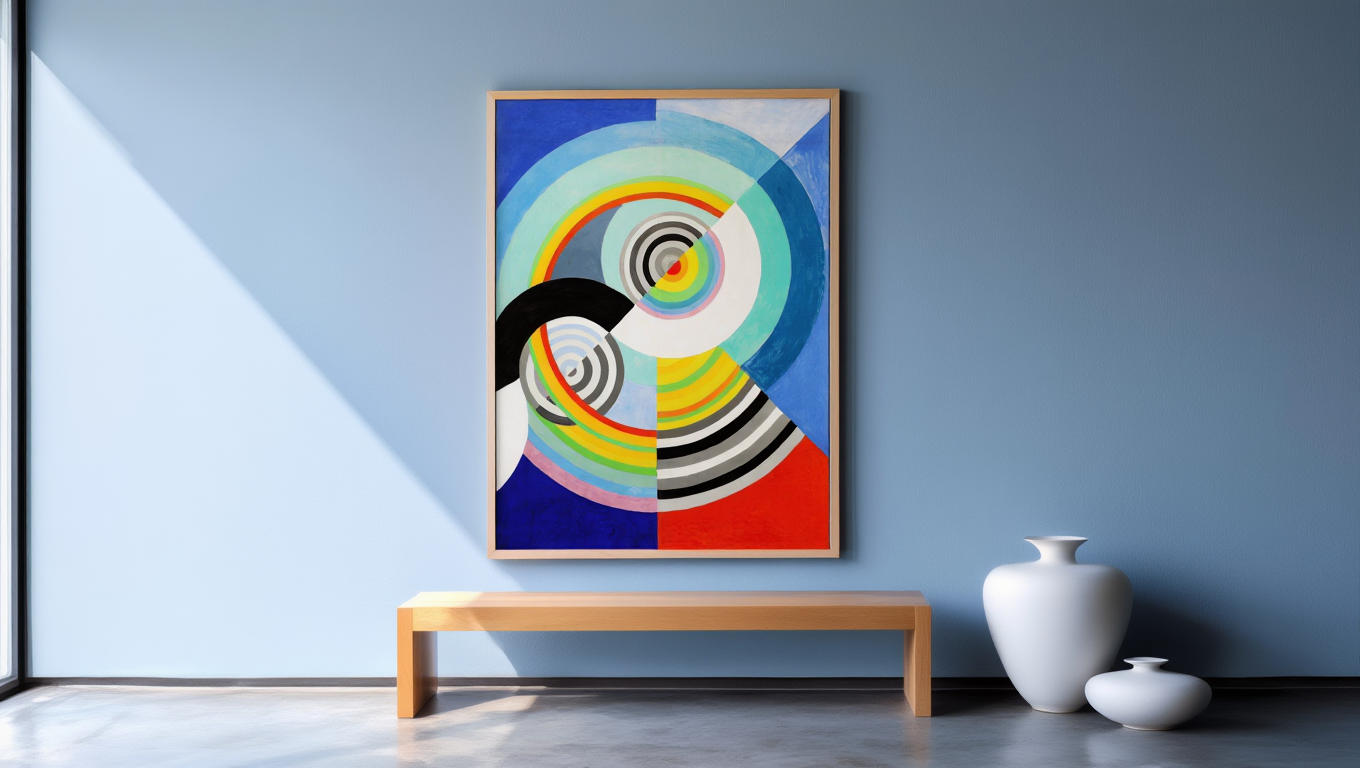 Rythme n°3, Décoration pour le Salon des Tuileries by Robert Delaunay – Vintage French Orphism Art Print