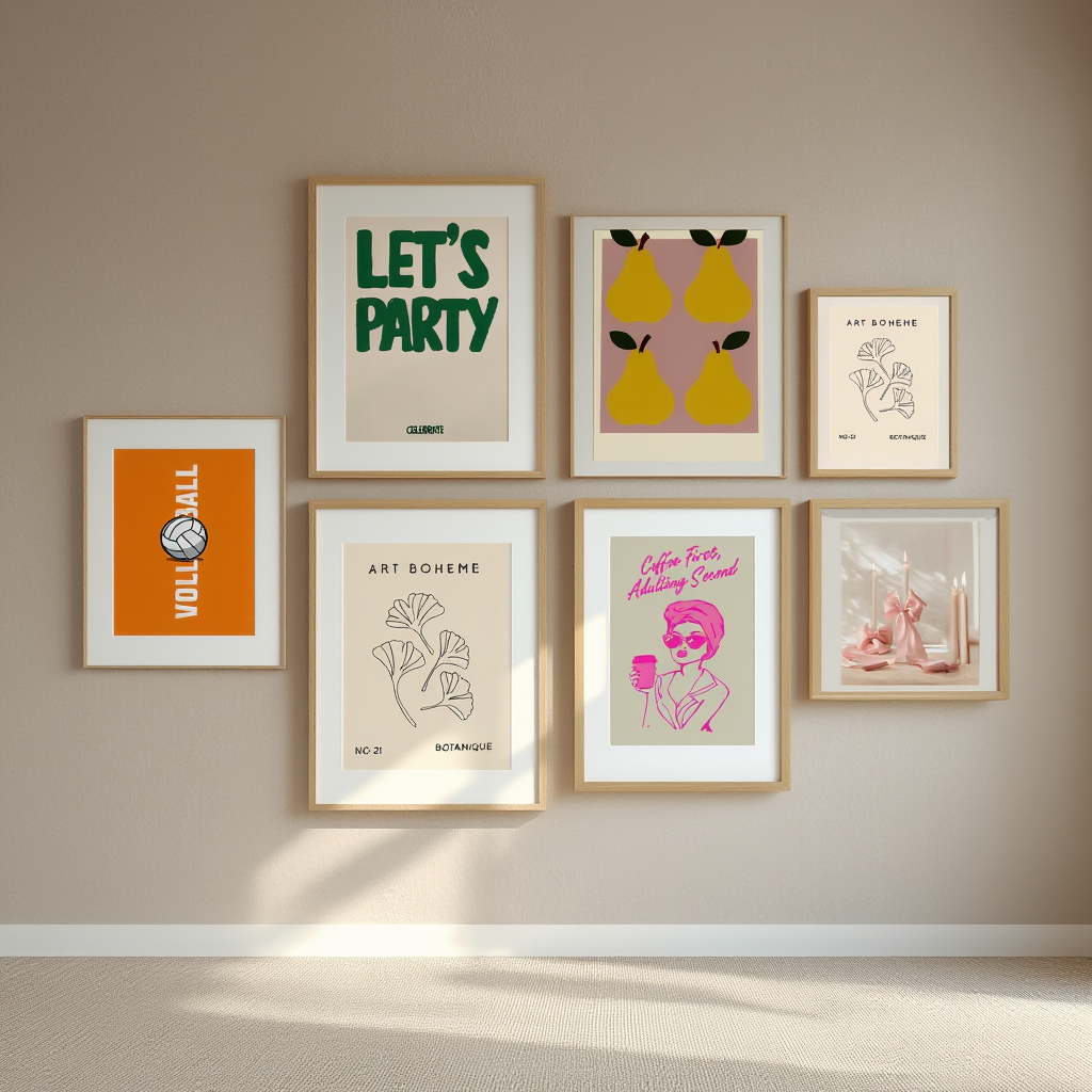 Modern Neutral Wall Art – 6 Minimalist Prints for Home & Office