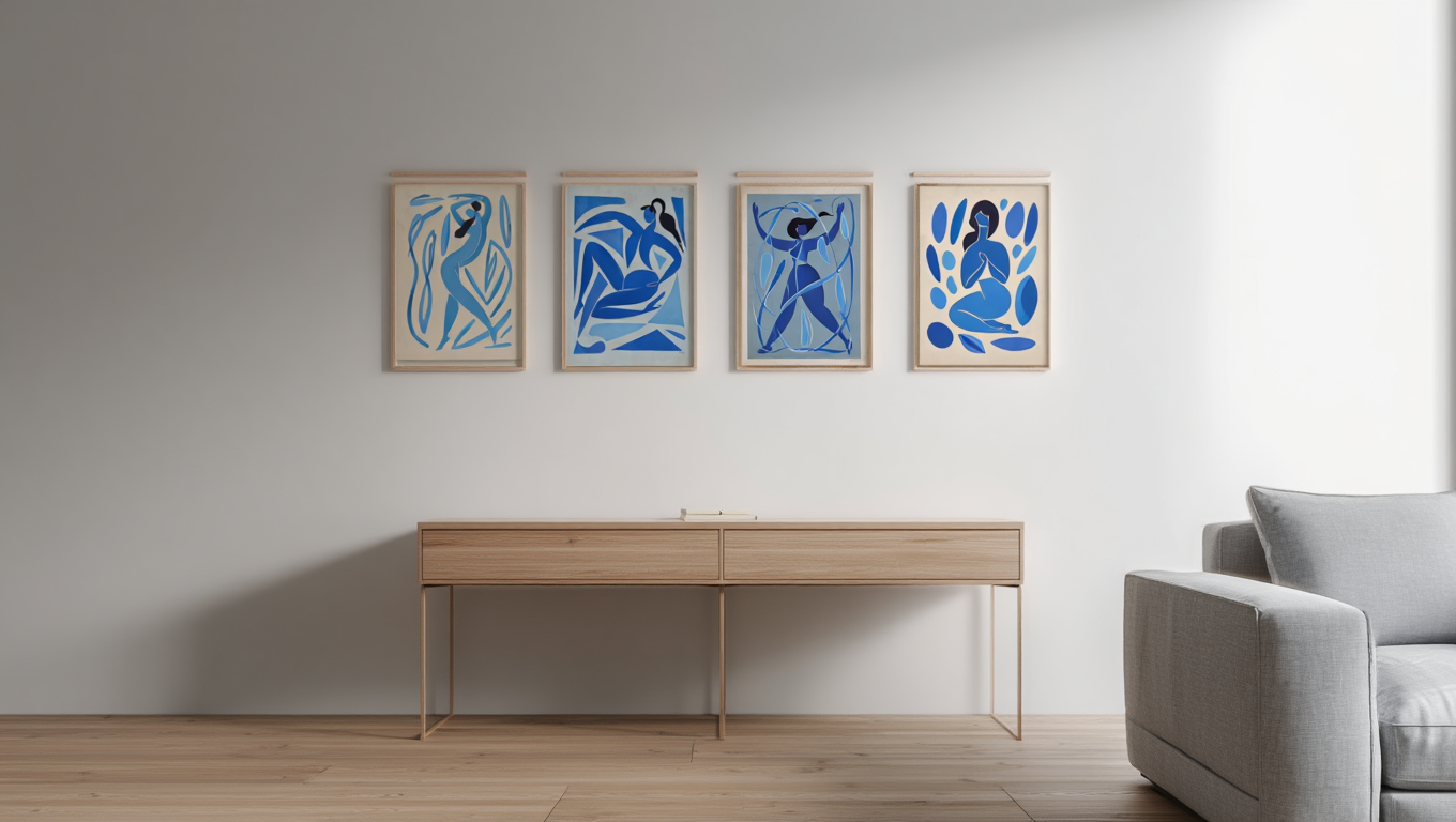 Vintage Blue Matisse Collection – Set of 4