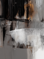 Set of 3 Wall Art Prints – Monochrome Botanica, Black Panther & Grey Brush Stroke Collection
