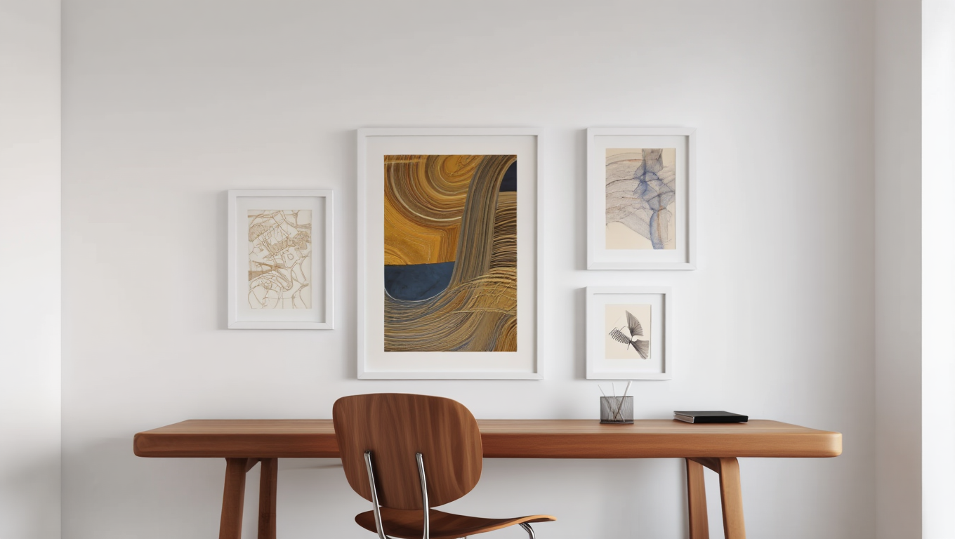 Da Vinci Abstract – Living Room Set of 4 Inspired Prints