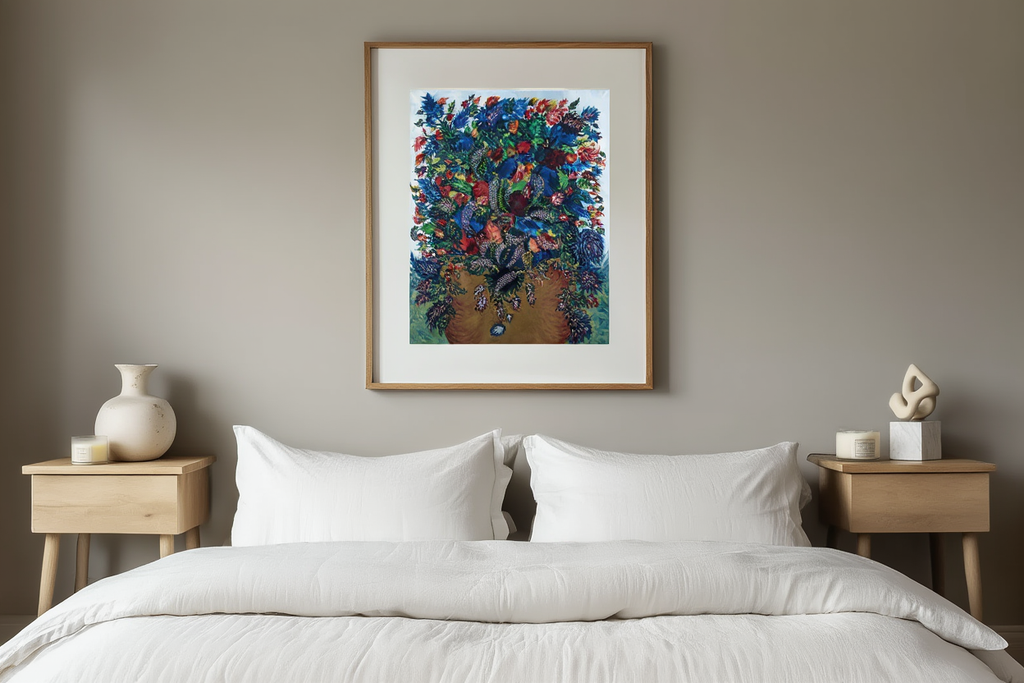 Fleurs (ou Bouquet de fleurs, ou Vase jaune) (circa 1929–1930) – Séraphine Louis Art Print