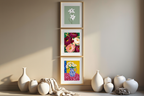 Floral Harmony – 3 Botanical Art Prints - Hakyarts