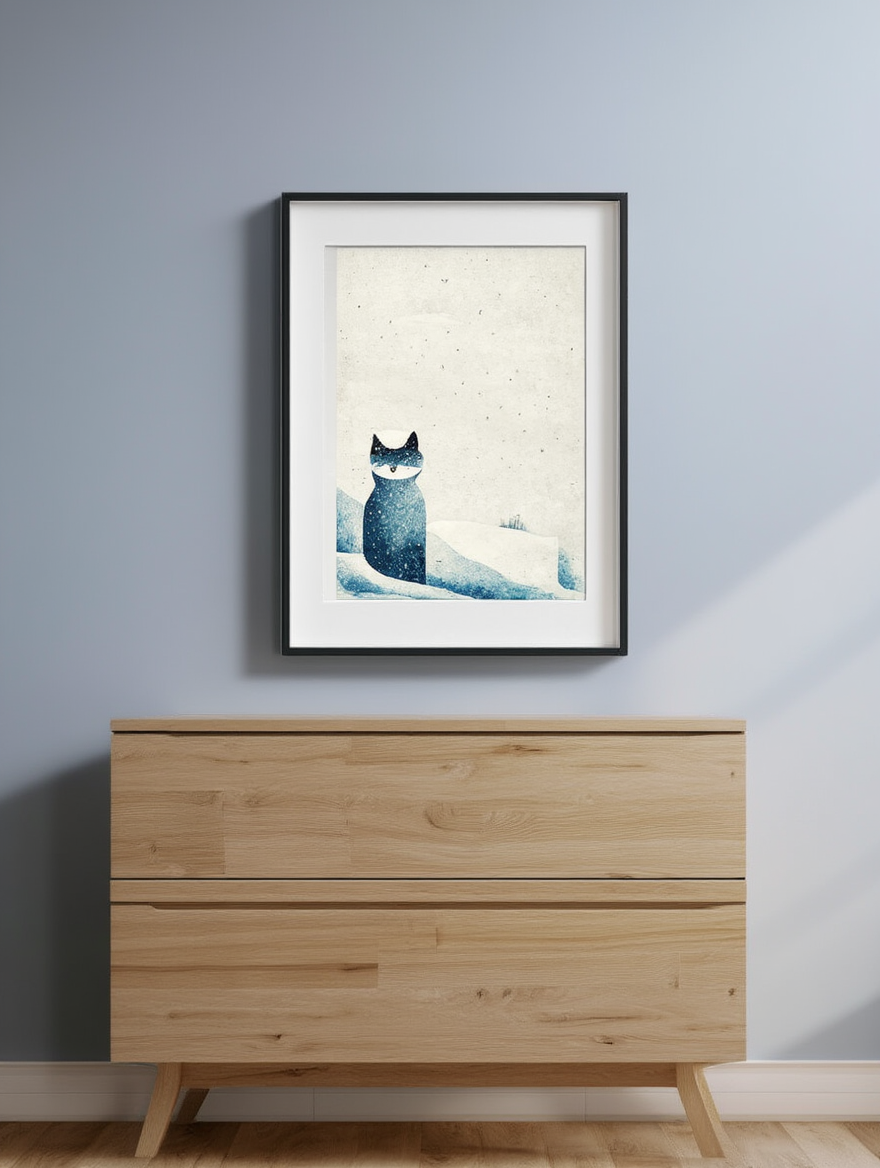 Winter Cat Poster