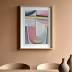 Abstrakt Hoved Symfoni i Rosa af Alexej von Jawlensky – Ekspressionistisk Kunsttryk