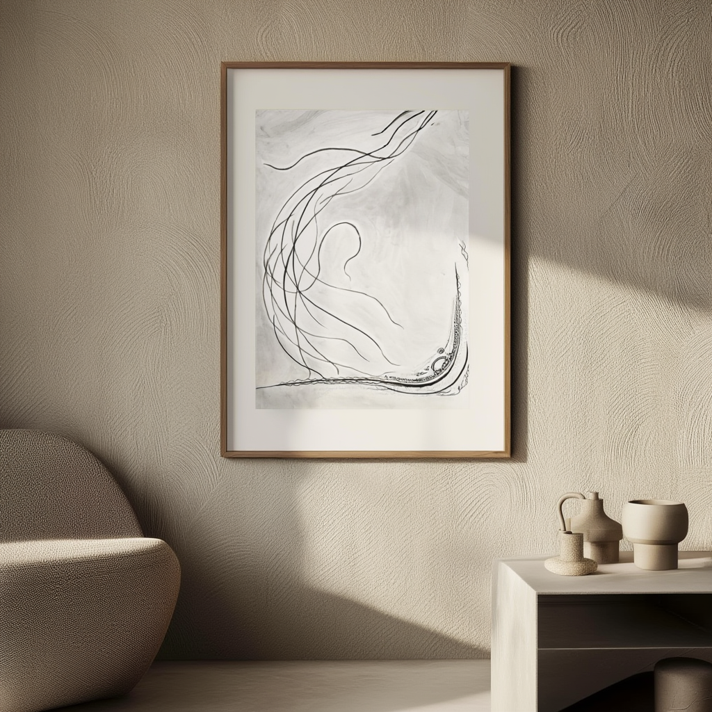 Dance Abstraction; Isadora Duncan (or “Rhythmic Line”) – Abraham Walkowitz (1920) | Modernist Dance Art Print