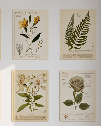 Botanical Grace – Set of 4 Art Prints