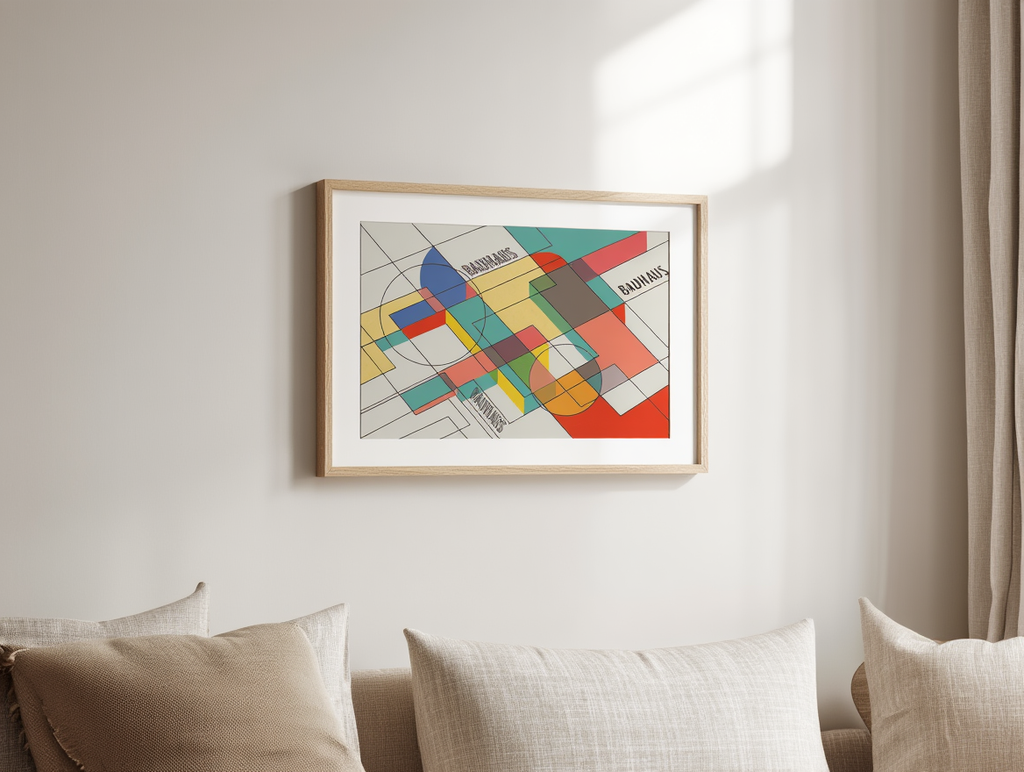 Geometric Bauhaus Design No. 1 Print – Modern Abstract Art Poster