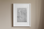 Grey Fumes – Watercolor Strokes Art Poster - Hakyarts