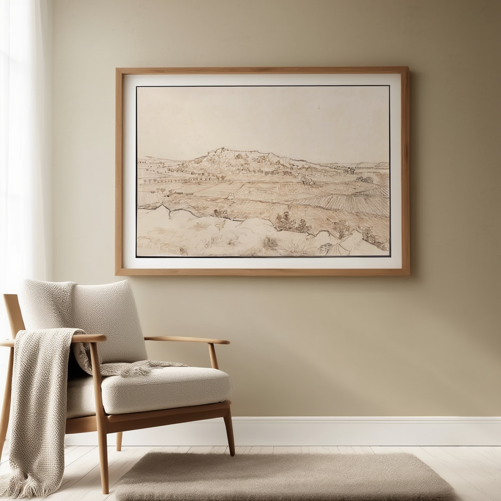 The Plain of La Crau – Vincent van Gogh Poster | Post-Impressionist Landscape & Nature Art Print
