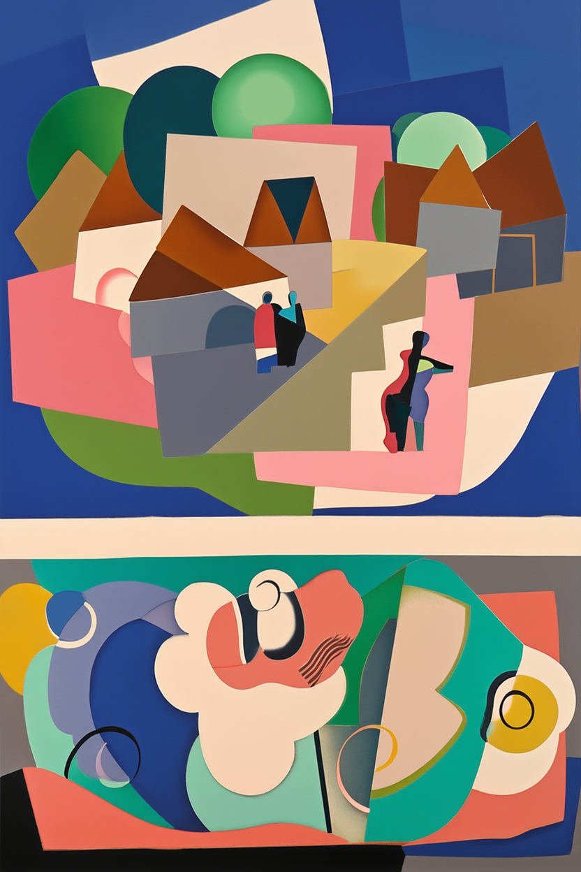 Collection décors et couleurs Pl.11 by Georges Valmier (1930) – Cubist Modern Art Print - Hakyarts