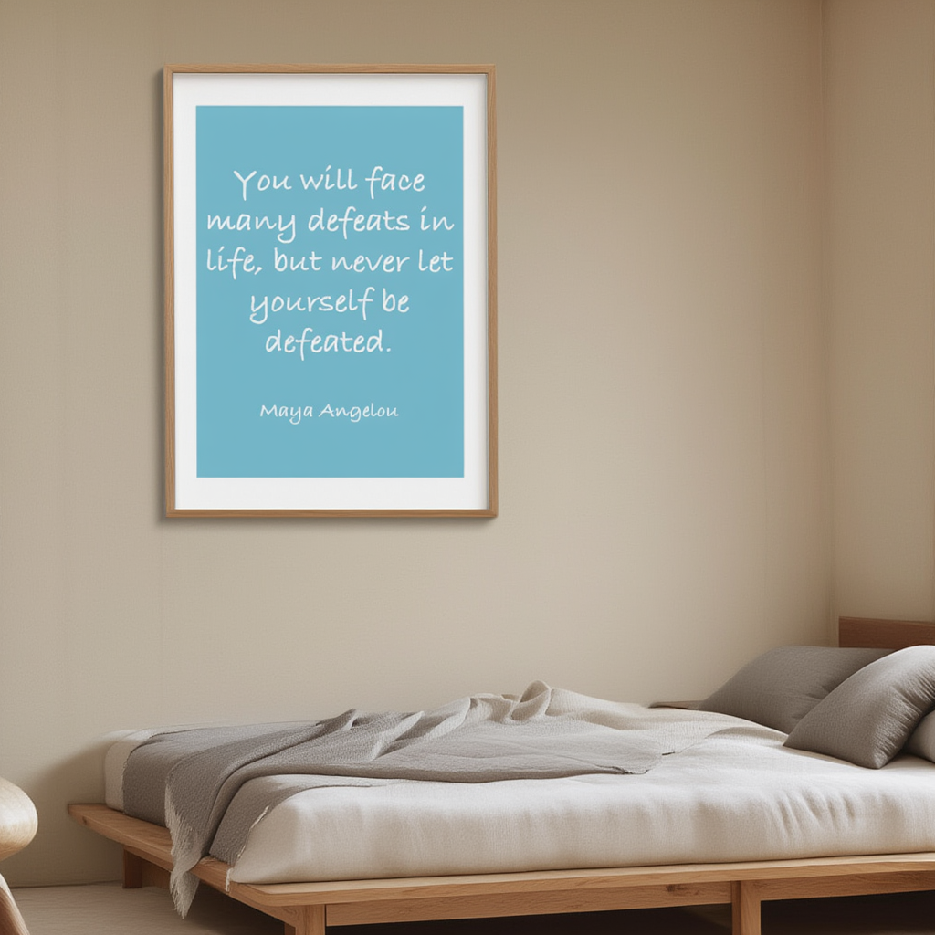 You Will Face Many Defeats In Life, But Never Let Yourself Be Defeated Poster