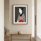 Waitress Holding a Tray ‘Portrait of Onao’ by Hashiguchi Goyō – Japanese Shin-hanga Art Print - Hakyarts