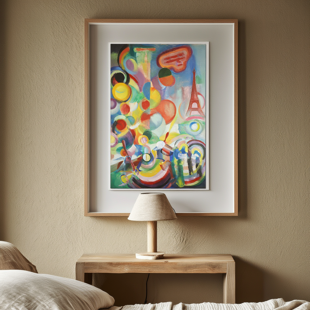 Hommage to Blériot by Robert Delaunay – Vintage French Orphism Aviation Art Print