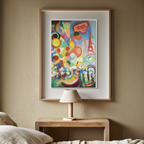 Hommage to Blériot by Robert Delaunay – Vintage French Orphism Aviation Art Print