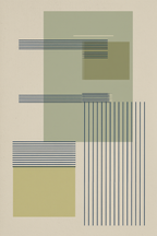 Set of 4 Art Prints  – Green Botanical Abstract - Hakyarts