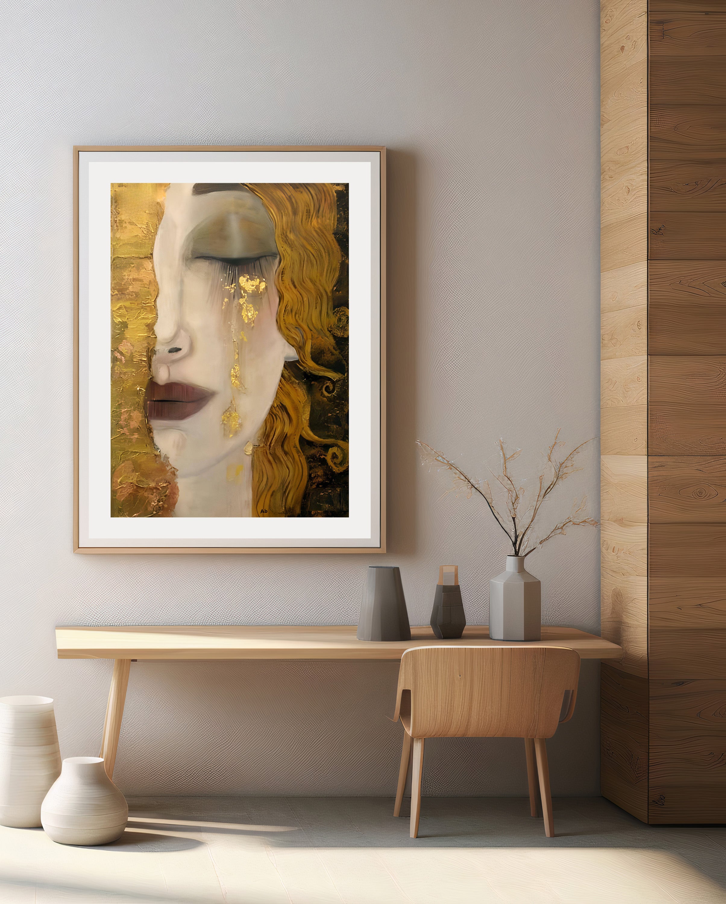 Vintage Soul – Textured Portrait Collage Art Print – Unique Mixed Media Poster