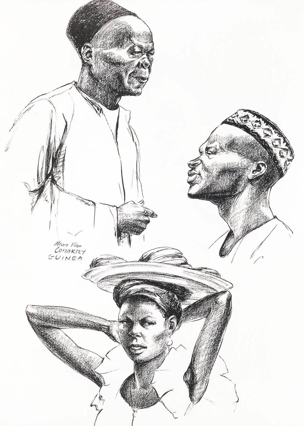 Set of 3 Cultural Art Prints – Elton Fax’s West Africa Vignettes Collection Gallery Set