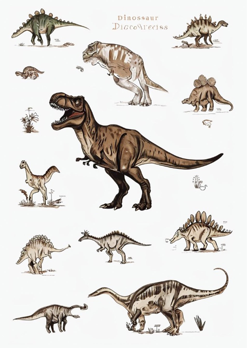 Dinosaurs Kids Room Poster